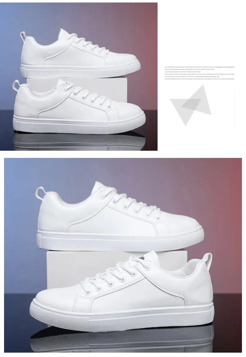 Online Flat Shoes White Shoes For Men Fashion Korean Male Flat Sneakers Boys Running Shoes Man's Tennis Shoes Large Size 47 48 Students Sneakers