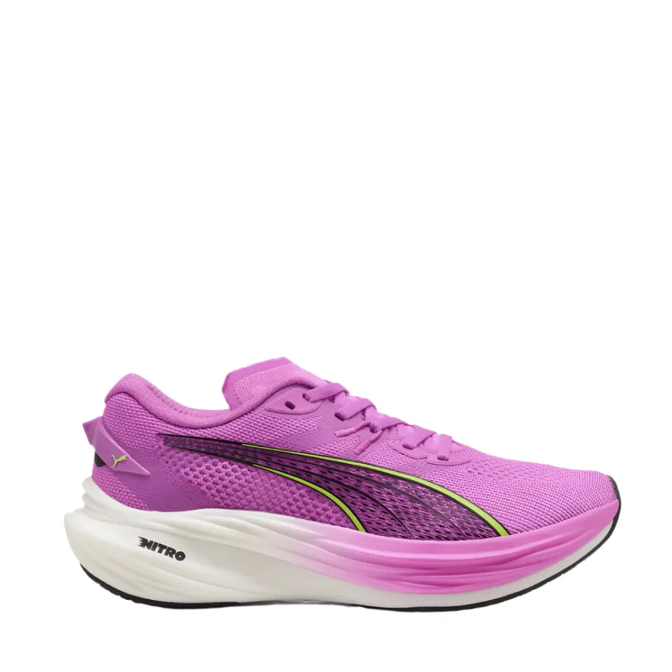 Most Comfortable Asics Lifestyle Shoes Puma Women's Deviate NITRO 3 Running Shoes in Pure Magenta/Yellow Alert/Puma White SS25