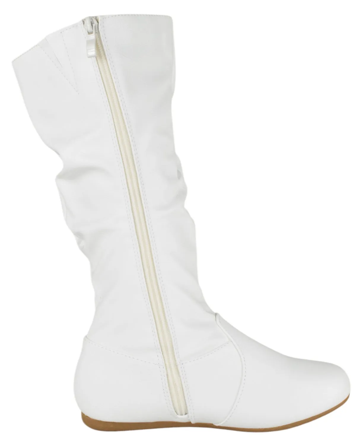 SELENA-24 White PU Forever Best Shoes For Plantar Fasciitis Flat Feet