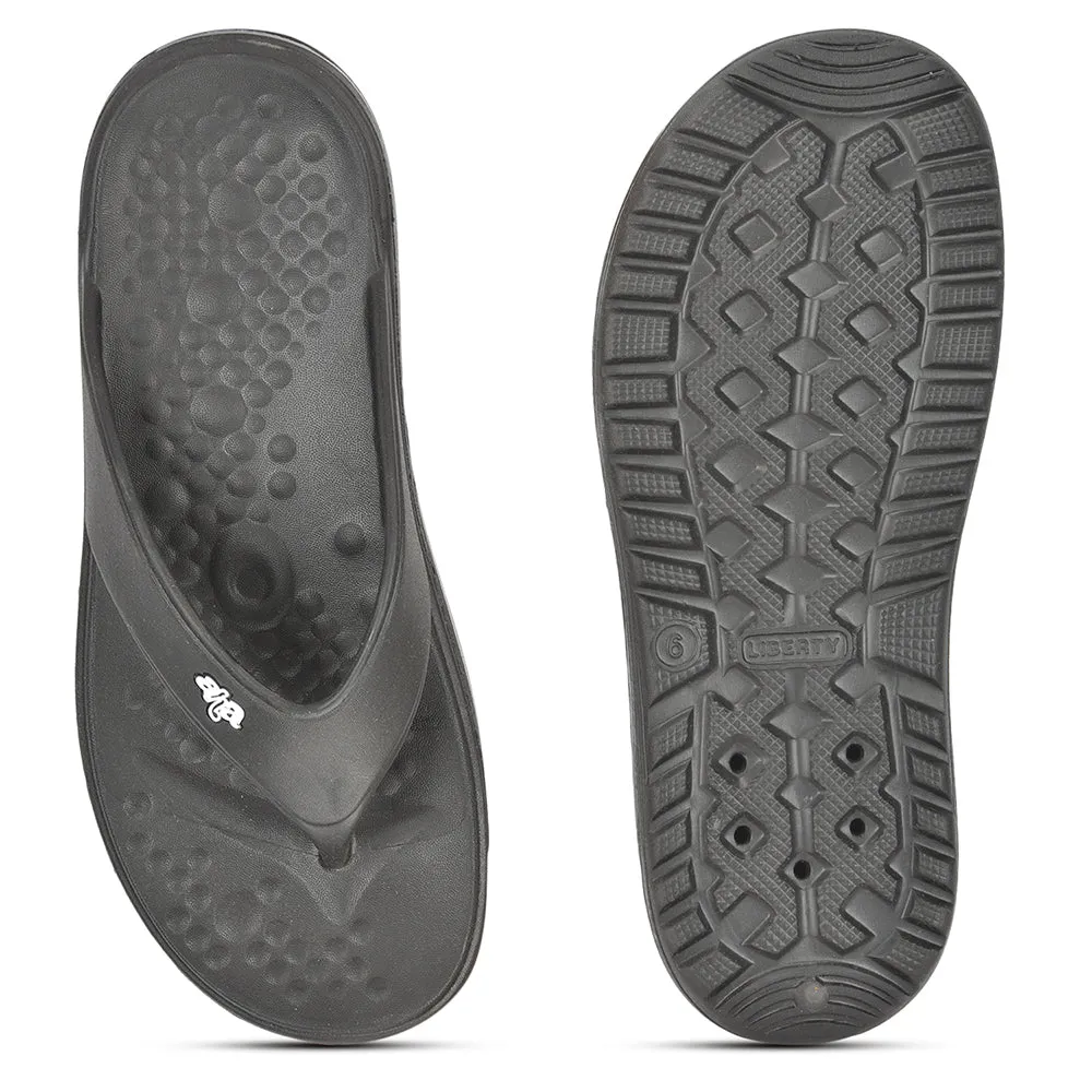 A-HA Casual Black Flip Flop For Men BEACHTIME By Liberty Sandals Resorts St. Lucia