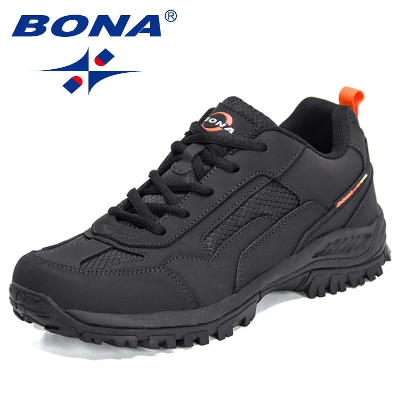 Shop Hiking Shoes BONA 2021 New Designers Non-slip Wear-resistant Breathable Hiking Shoes Men Outdoor High-quality Jogging Walking Shoe Mansculino