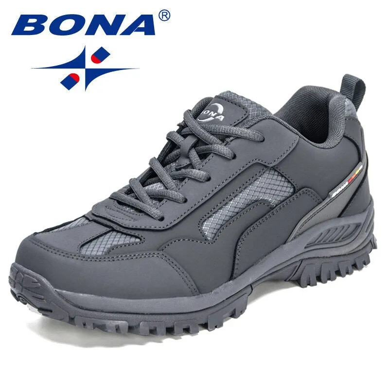 Japanese Climbing Shoe Brands BONA 2021 New Designers Non-slip Wear-resistant Breathable Hiking Shoes Men Outdoor High-quality Jogging Walking Shoe Mansculino