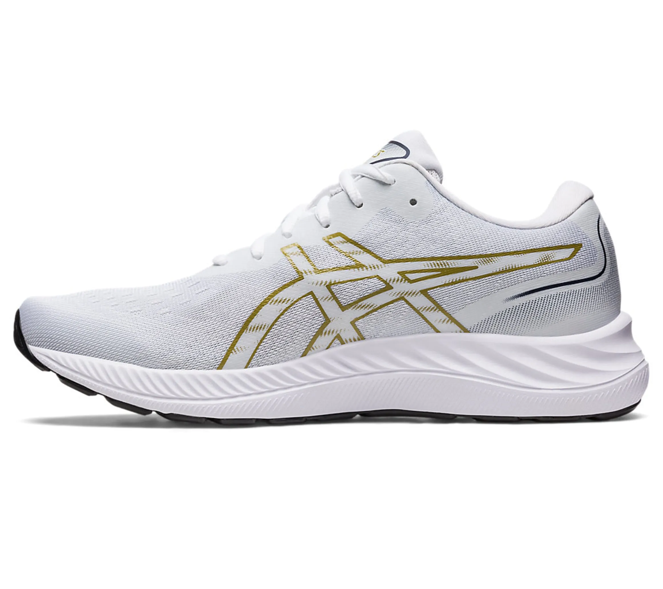 Asics Outlet Running Shoes Asics GEL-EXCITE 9 Sports Running Shoes White/Olive Oil - 1011B338
