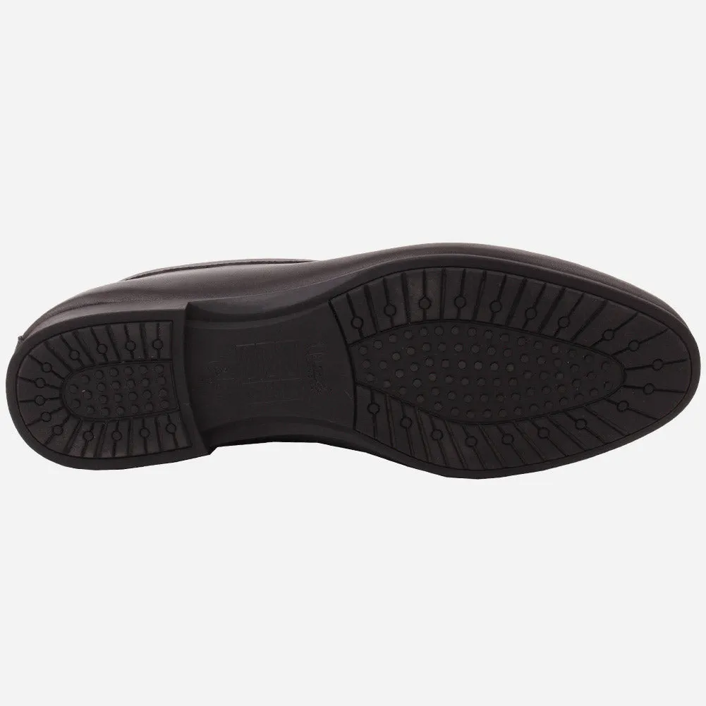 Fun Wedding Shoes Flats Men "VICENTE" Casual Perforated Slip On Metallic Buckle Leather Moccasins