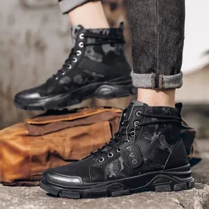 Hiking Shoes Versus Boots Men's Fashion Camouflage Military Boots Outdoor Shoes - 602