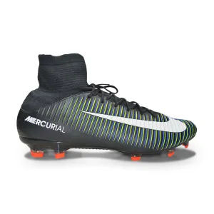 Mens Nike Mercurial Veloce III DF FG - 831961 013 - Black White Electric Green Overlook Boots