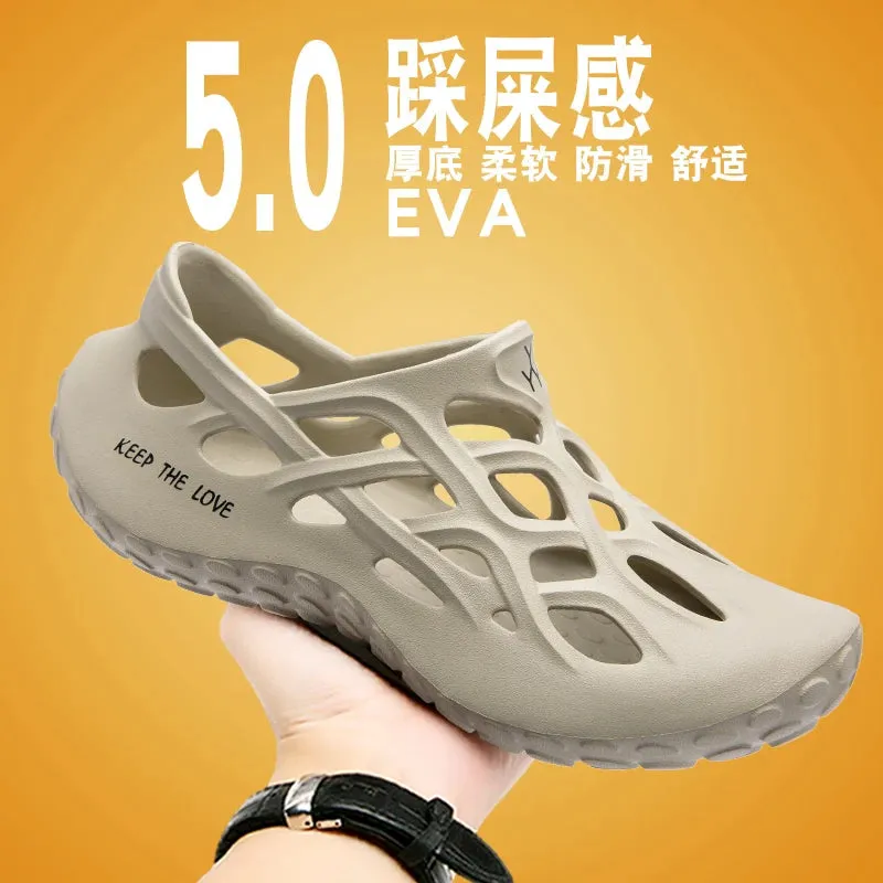 Stich Slippers Men's Summer EVA Water Sandals Classics Mens Waterproof Shoes Men Indoor Outdoor Thick Bottom Slippers Soft Beach Bathroom Slide