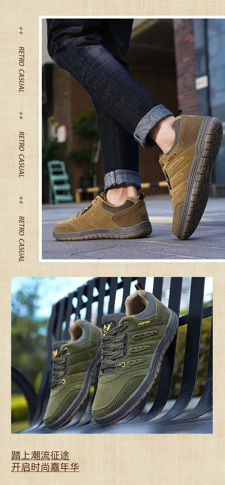Men Outdoor Casual Flat Shoes Classic Style Hiking Shoes Wear Resisting Anti-Skid Walking Middle Aged Male Jeans Footwear Winter Health Journal Hiking Shoes