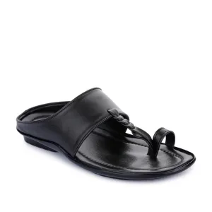 Xuxa Sandals Coolers Casual Black Toe Ring Slippers For Men SRLE-159 By Liberty