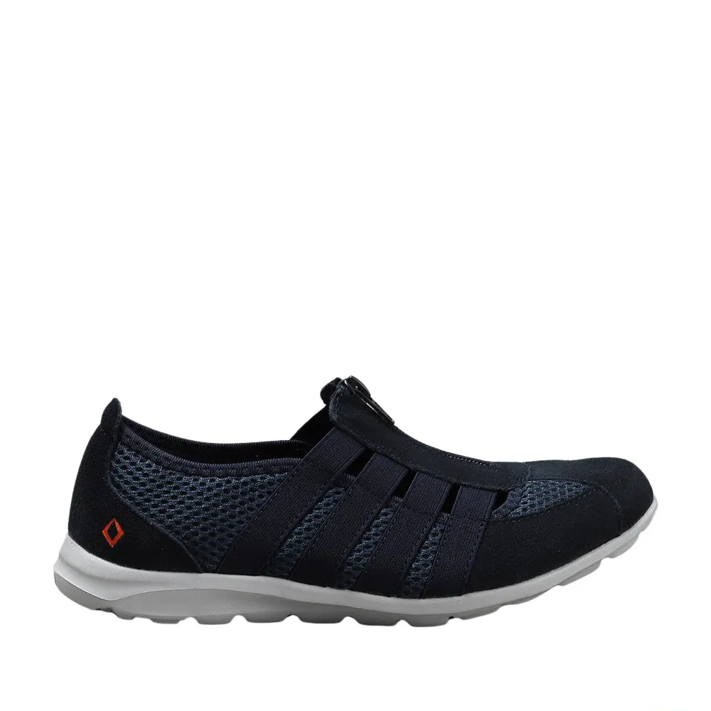 Extra Wide Fit Flat Shoes CC RESORTS CHRISTINE NAVY