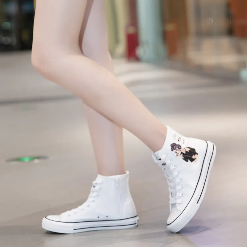 Casual Shoes Boots Nanccy Breatheable Casual High Top Canvas Shoes