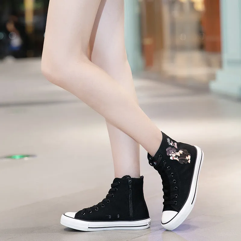 Smart Casual Shoe Nanccy Breatheable Casual High Top Canvas Shoes