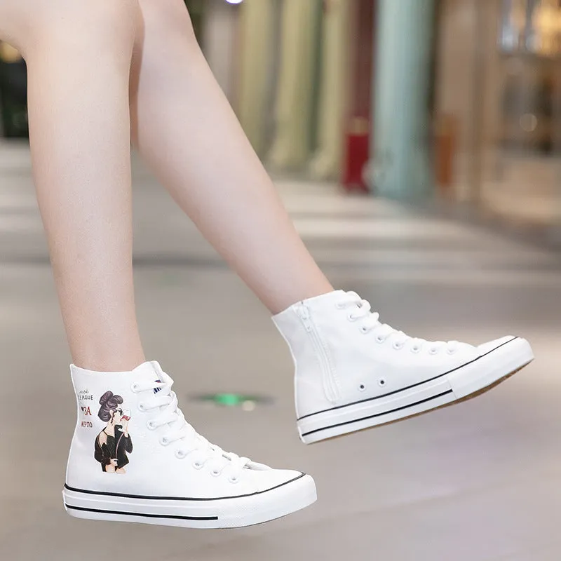 Casual Women Shoes Nanccy Breatheable Casual High Top Canvas Shoes