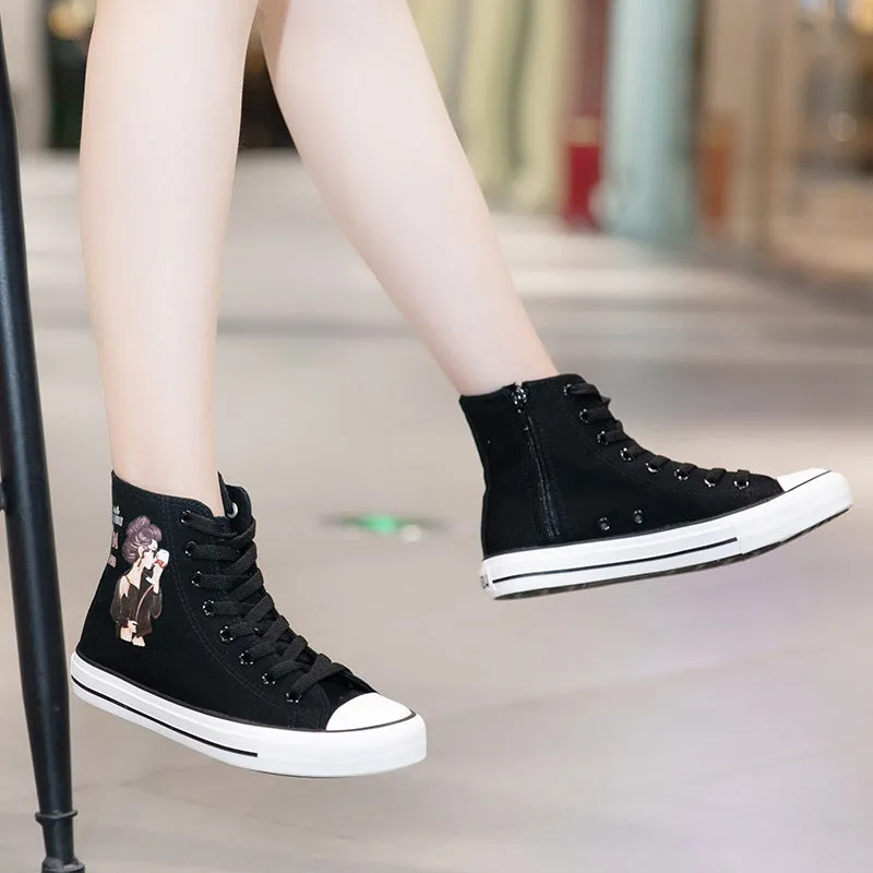 Nanccy Breatheable Casual High Top Canvas Shoes Rs-trck Speckle Casual Shoes