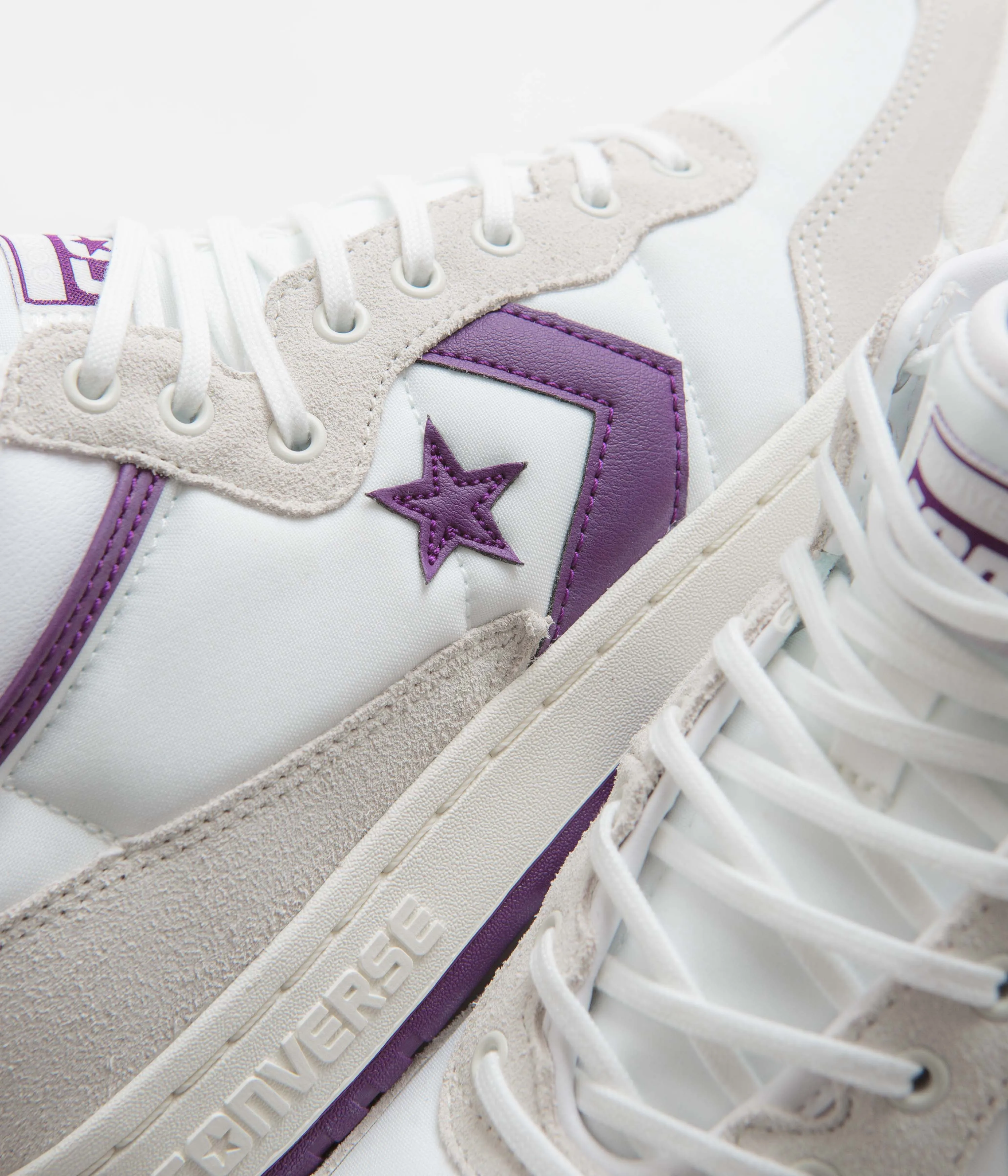 Best Asics Shoes For Running And Walking Converse Fastbreak Mid Shoes - White / Vaporous Grey / Purple