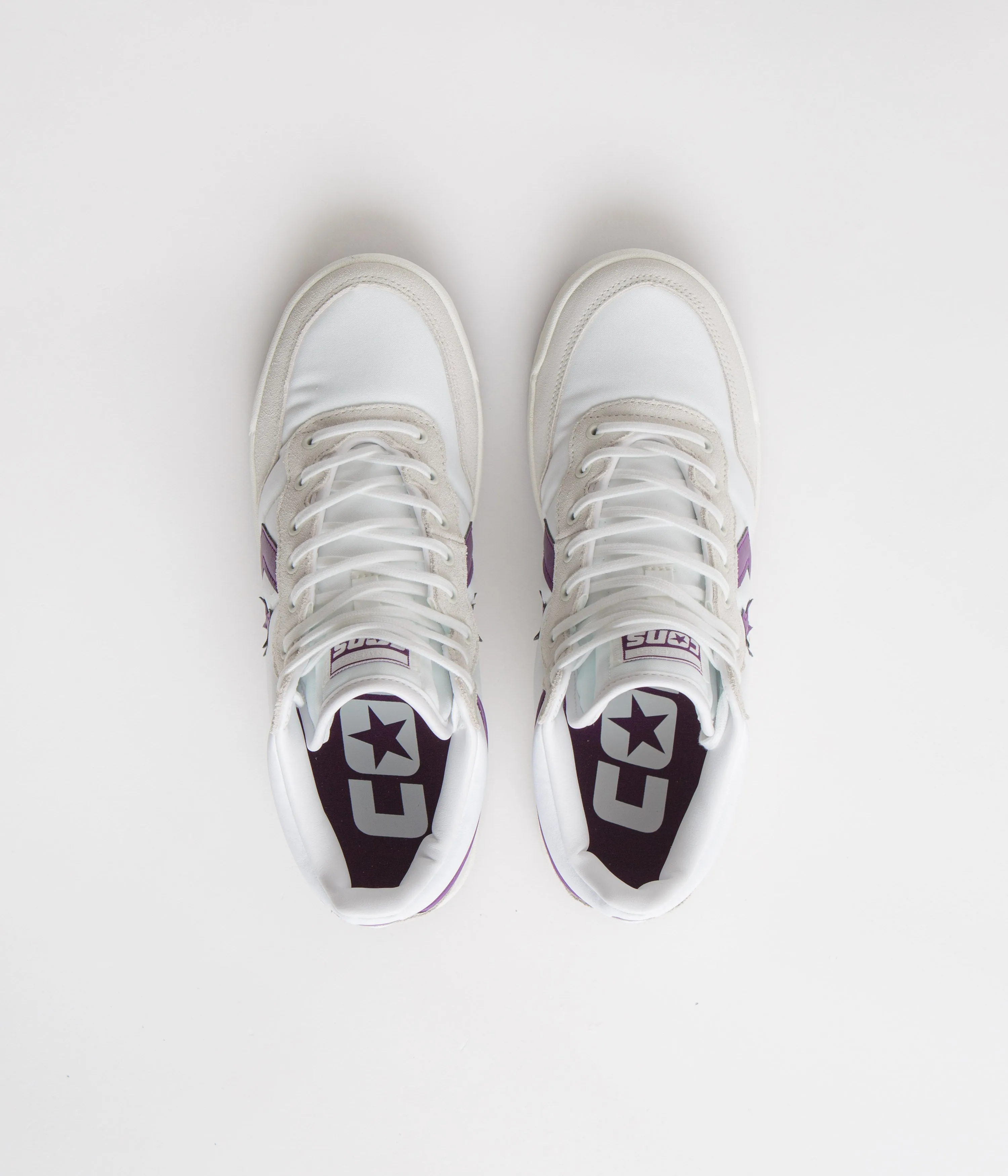 Asics Shoes Casual Converse Fastbreak Mid Shoes - White / Vaporous Grey / Purple