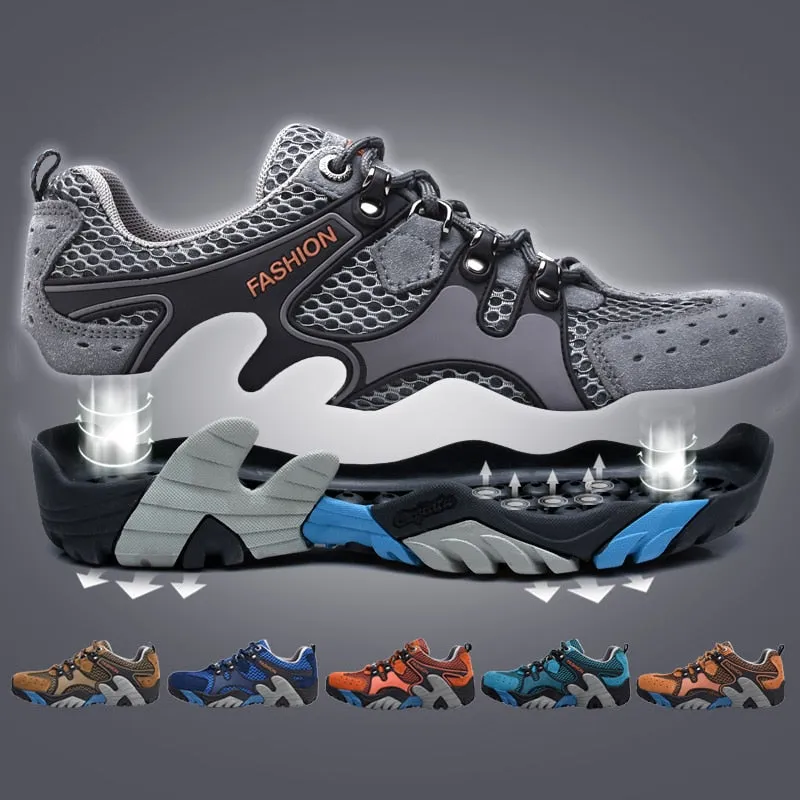 Hiking Holes New Arrival Mountain Outdoor Hiking Shoes for Men Breathable Big Size 46 Walking Shoes Non-slip Trekking Footwear Sport Trainers