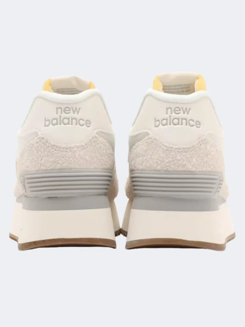 Green Yellow New Balance New Balance 574 Plus Women Lifestyle Shoes Moonbeam