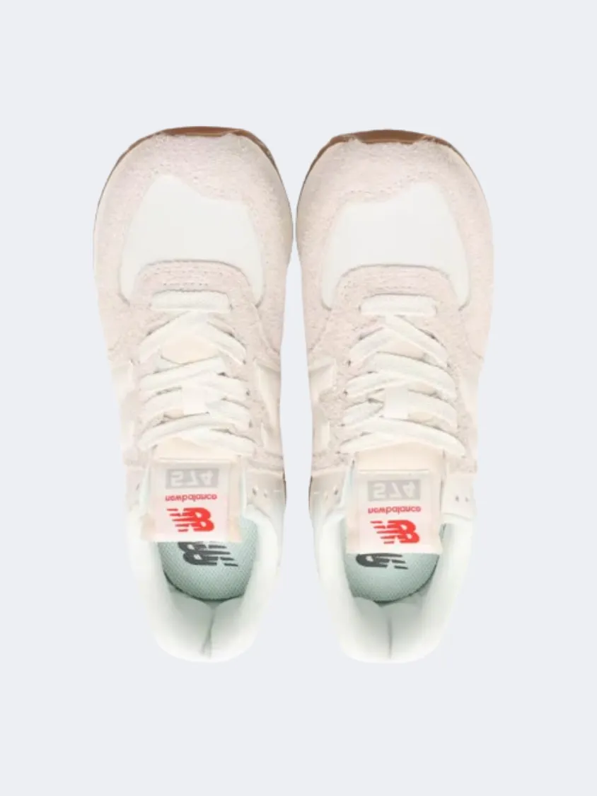 White New Balance Men's New Balance 574 Plus Women Lifestyle Shoes Moonbeam