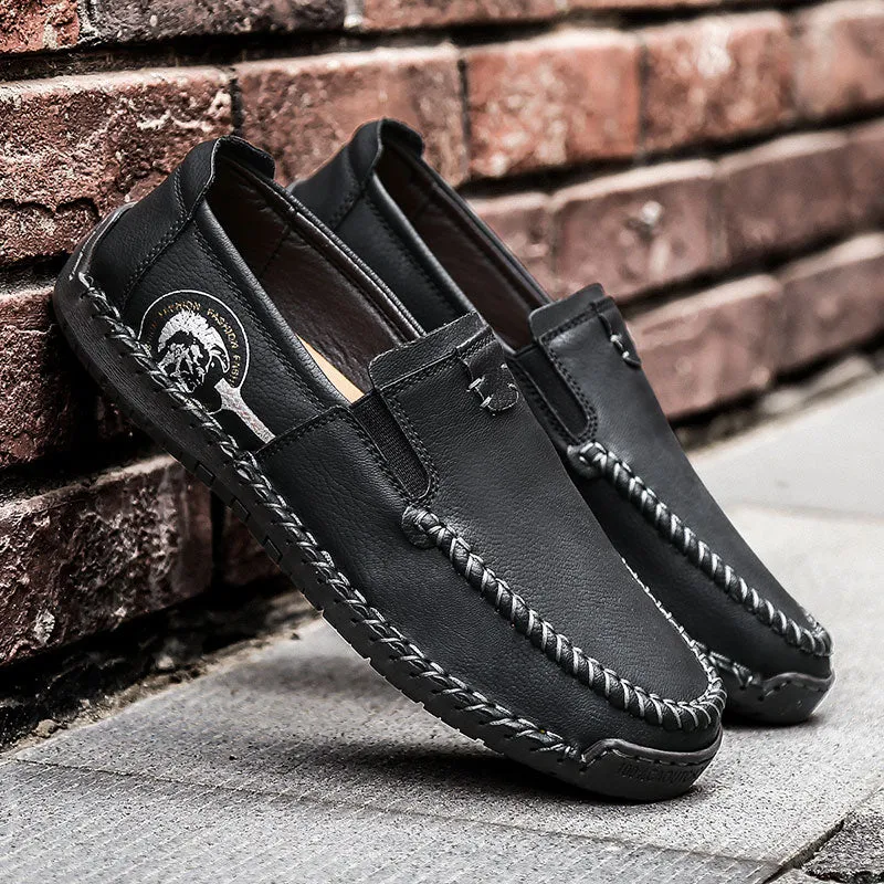 New Comfortable Genuine Leather shoes men Casual Shoes Loafers Men Shoes Quality Shoes Men Flats Moccasins Shoes Best Zero Drop Casual Shoes