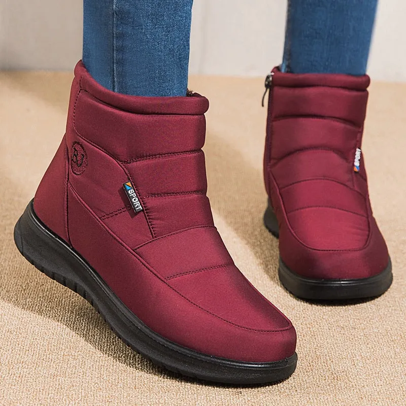 New Women Boots Waterproof Snow Boots For Winter Shoes Women Zipper Ankle Boots Winter Botas Femininas Keep Warm Botines Difference Between Water Repellent And Waterproof Shoes