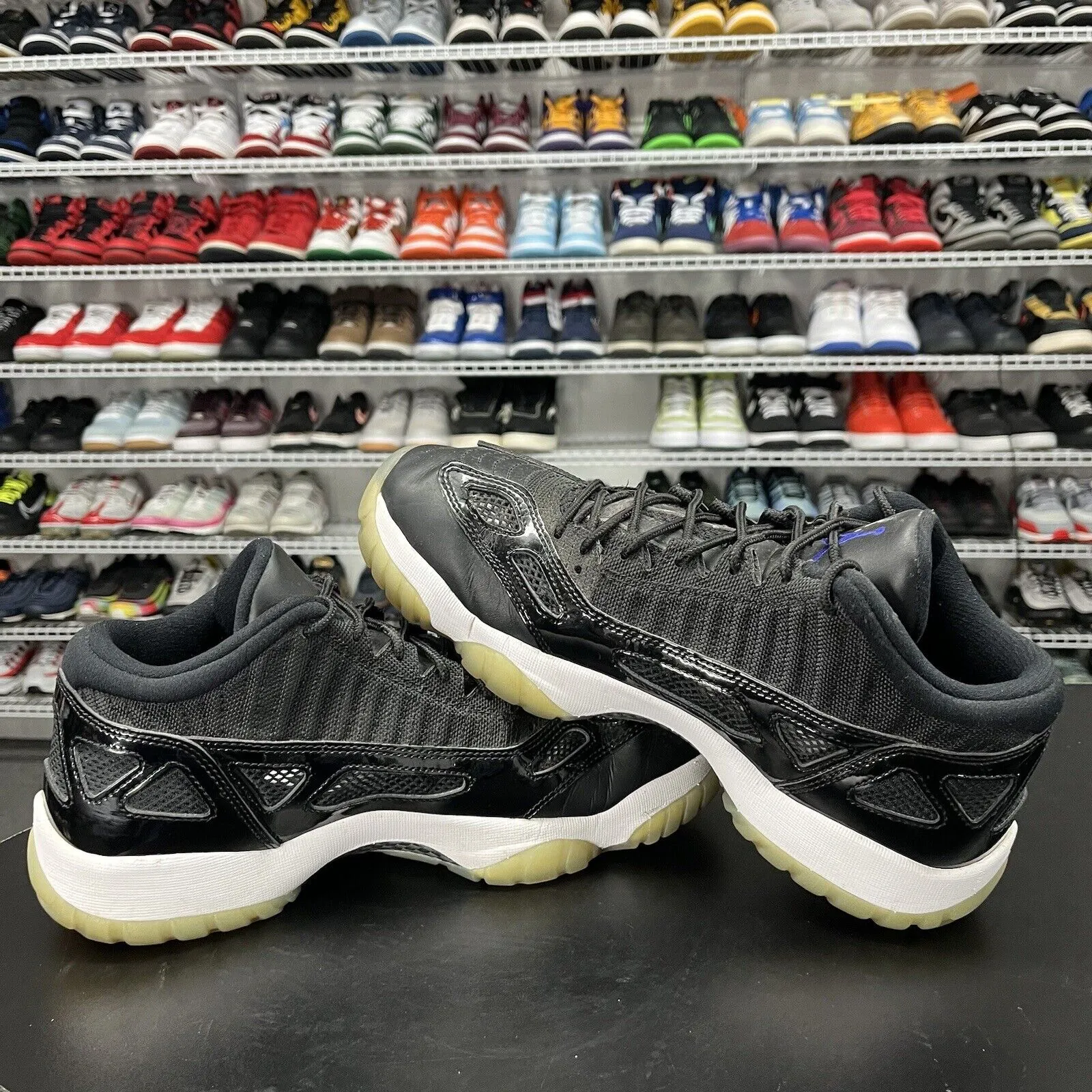 Nike Air Jordan 11 Retro Low IE Space Jam 919712-041 Men's Size 11 Asics Laceless Running Shoes
