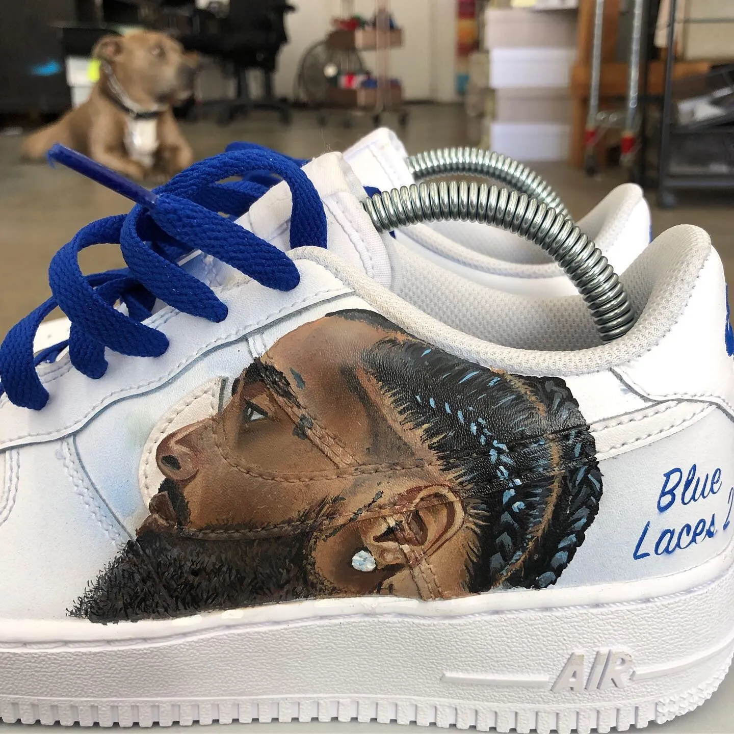 Asics Djokovic Tennis Shoes Nike Custom Hand-Painted Nipsey Hussle Tribute Air Force 1s