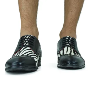 Men's Zebra Print Shoes,Black/White Casual Shoes Fashion 2024