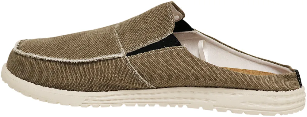 Good Outdoor Slippers Norty Men's Canvas Slip On Clog Boat Slipper Shoe for Indoor Outdoor with Durable Sole