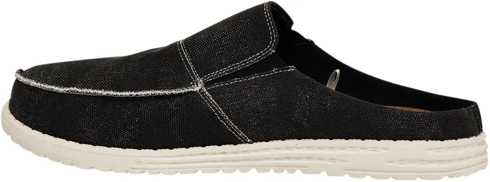 Norty Men's Canvas Slip On Clog Boat Slipper Shoe for Indoor Outdoor with Durable Sole Gymshark Slides