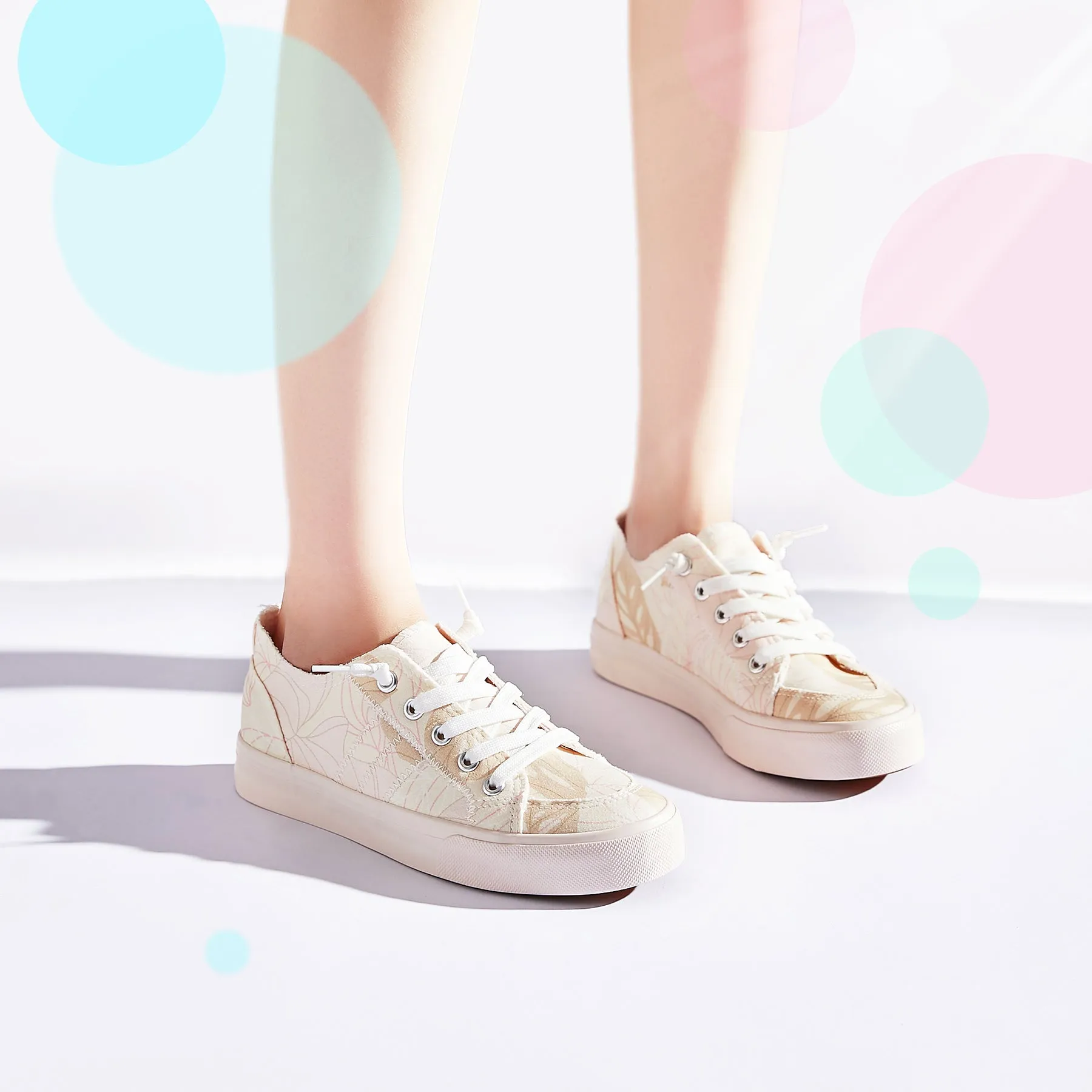 Obtaom Women's Play Fashion Sneaker Canvas Slip on Shoes (Floral Pink) Sneakers Size Chart