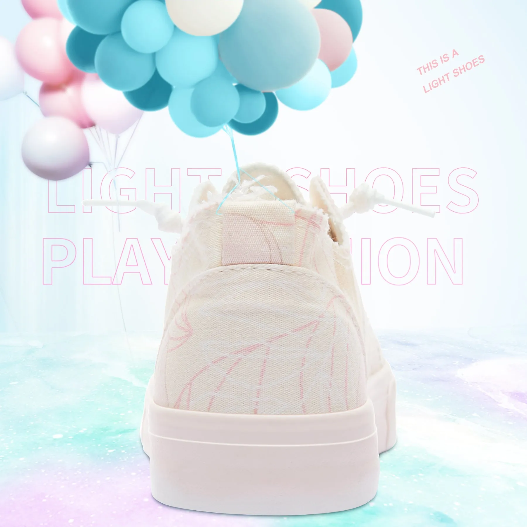 Obtaom Women's Play Fashion Sneaker Canvas Slip on Shoes (Floral Pink) Best Sneakers High Arches