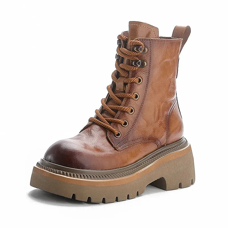 Flat Shoes To Workout In British Leather Ankle Boots