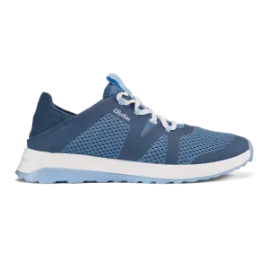 OluKai Women's Huia Shoes- Vintage Blue/ Sea Ice Casual Looking Cycling Shoe