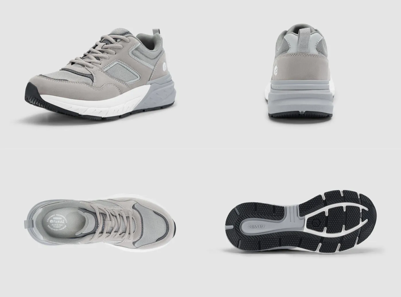 Running Shoes With Good Arch Support For Flat Feet FitVille Men's Rebound Neo Walking Shoes V2