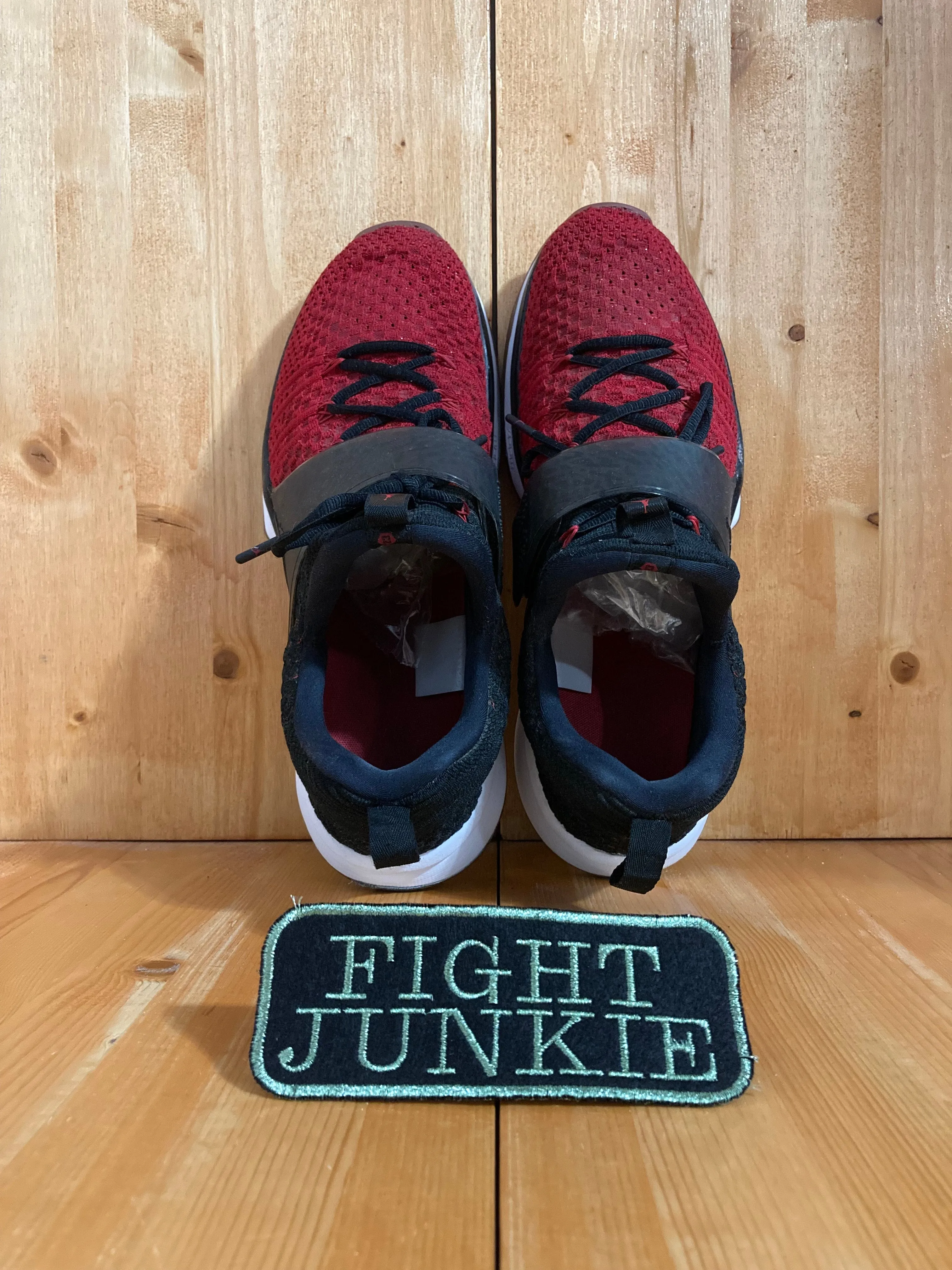 NIKE AIR JORDAN TRAINER 2 FLYKNIT Mens Size 13 Shoes Sneakers Red & Black 921210-601 Strawberry Asics Shoes