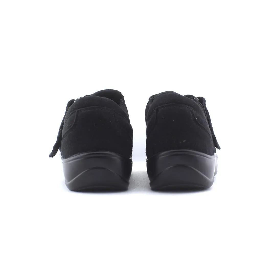 ORTHOFEET WICHITA STRETCH Crazy Horse Leather Platform Casual Shoes