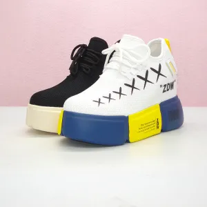 Casual Zip Shoes BOOPDO ROMAN DESIGN AVATAR MESH CASUAL WOMENS SHOES