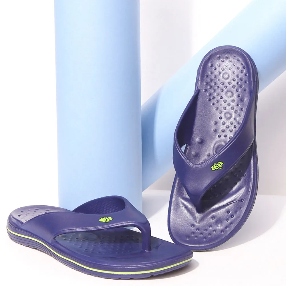 A-HA Casual Navy Blue Flip Flop For Men BEACHTIME By Liberty Bare Trap Sandals