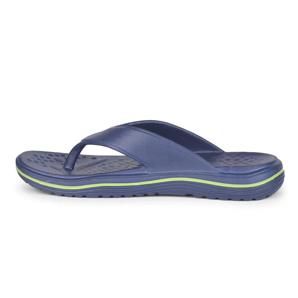 Wedge Low Sandals A-HA Casual Navy Blue Flip Flop For Men BEACHTIME By Liberty
