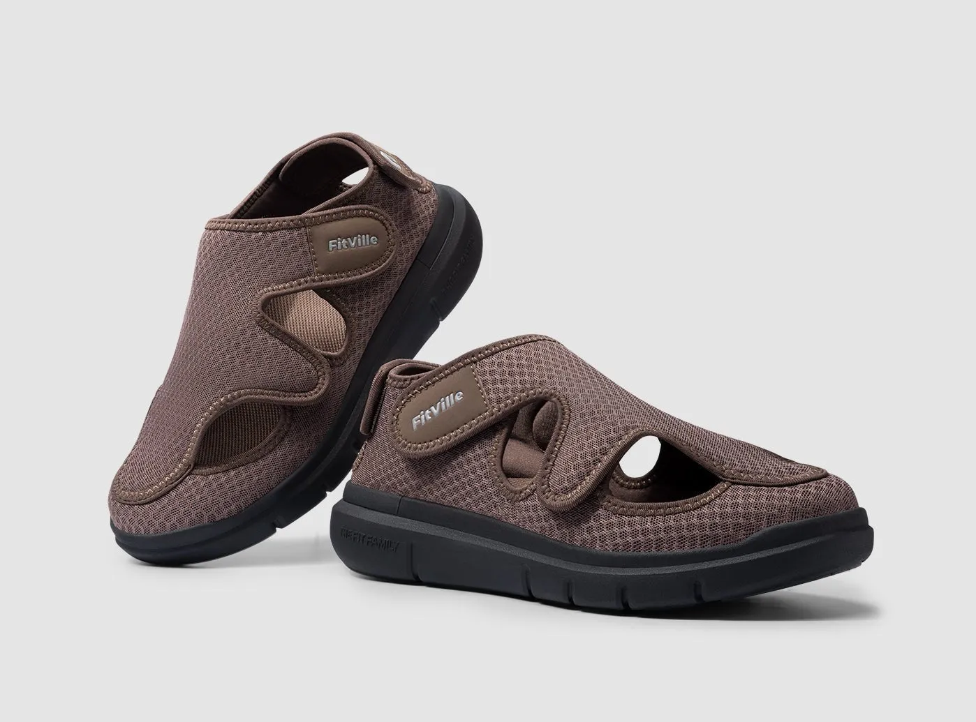 Fancy Flat Sandals FitVille Men's EasyTop Recovery Sandal V5