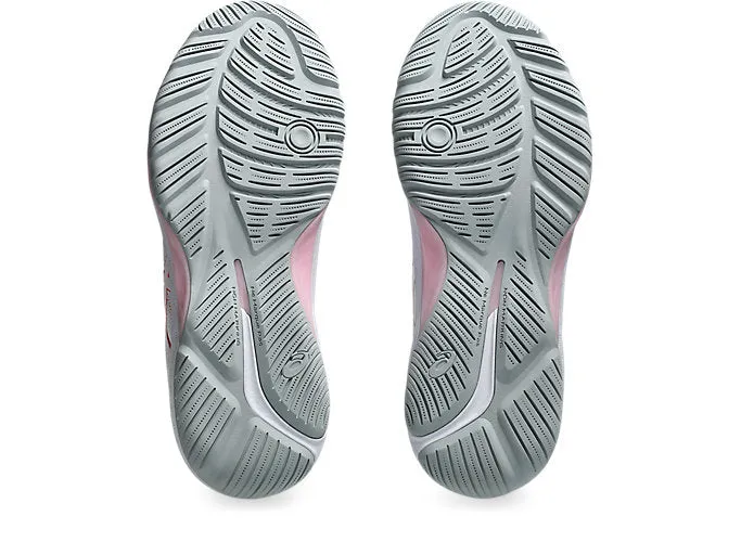 ASICS WOMEN'S NETBURNER 21 WHITE/PAPAYA NETBALL SHOES Asics Hybrid Running Shoes