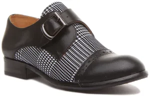 Casual Shoes That Are Good For Your Feet Anna Single Strap Monk Shoes in Black White