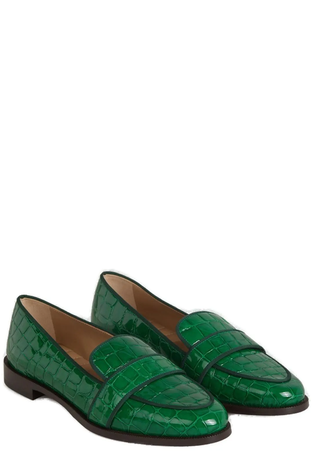 Aquazzura Martin Embossed Loafers Best Court Shoes For Flat Feet