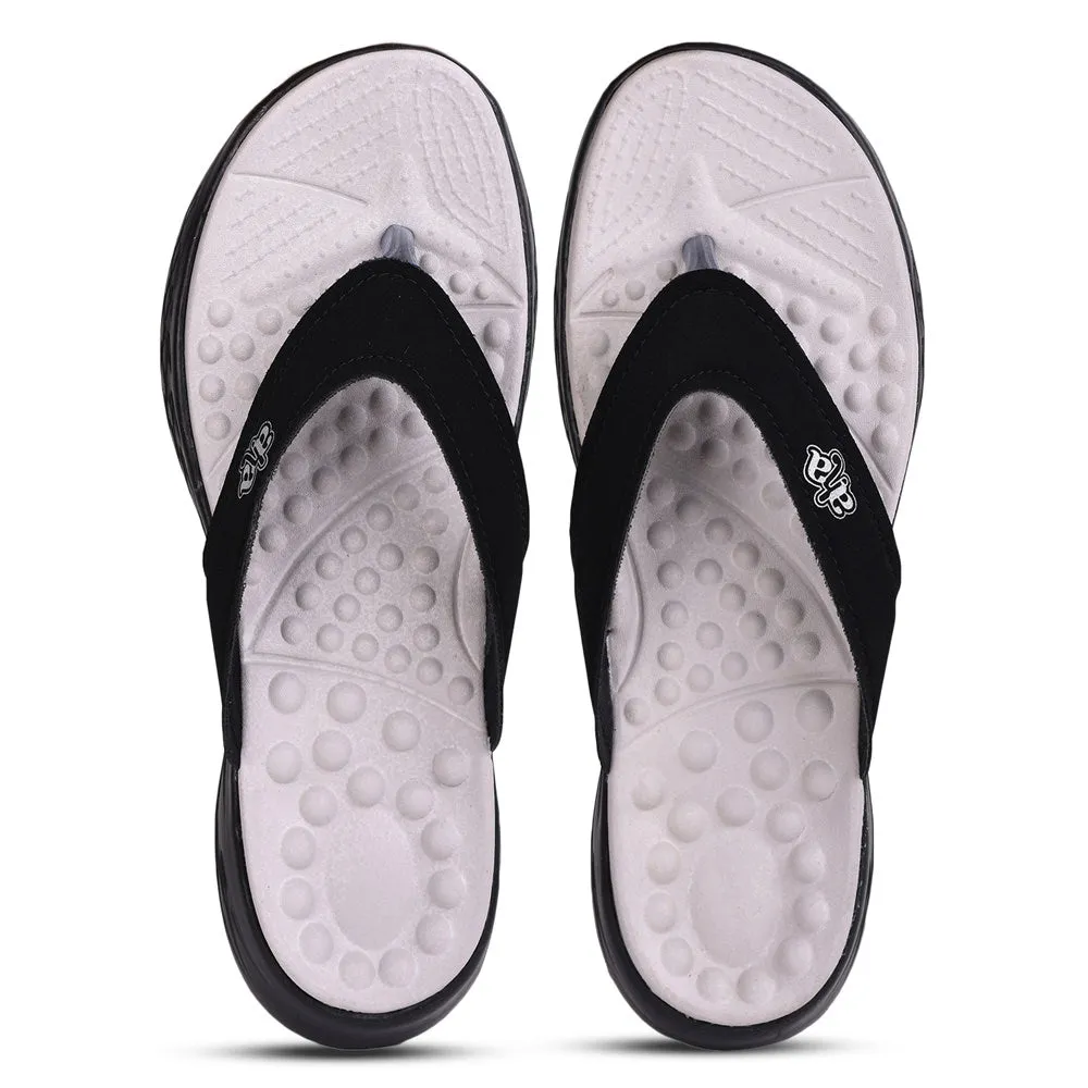 A-HA Casual Black Flip Flop For Men IMPACT-21 By Liberty Sandals Royal Plantation