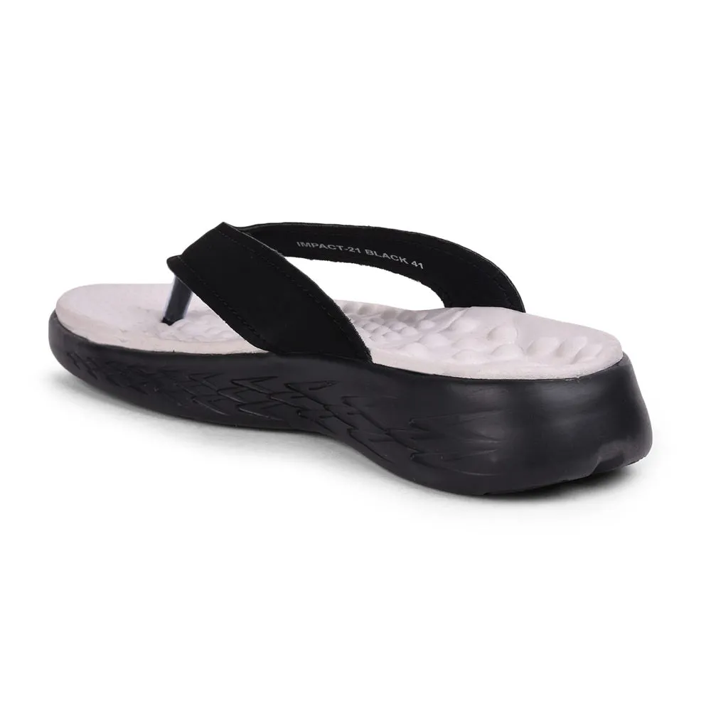 Guess Sandals A-HA Casual Black Flip Flop For Men IMPACT-21 By Liberty