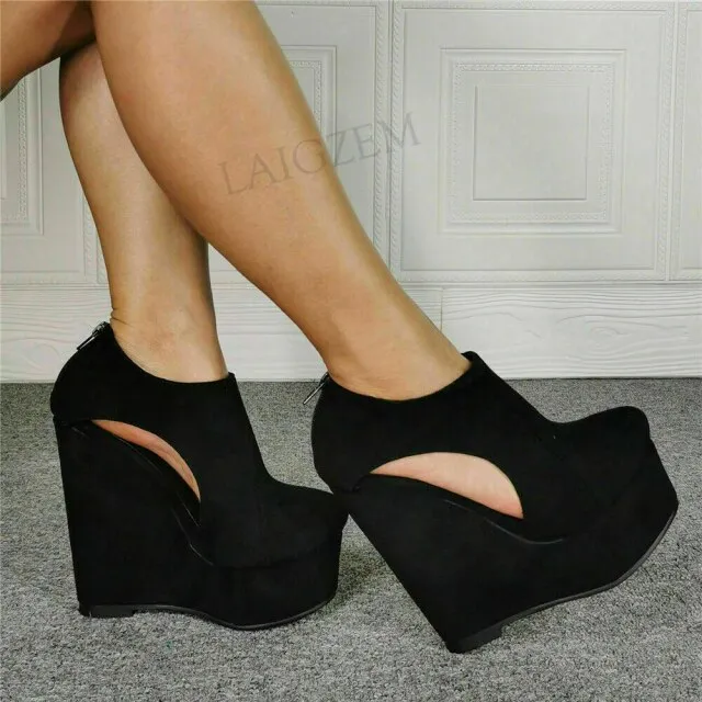 Platform Pumps Back Zip Wedges shoes 11  Mountain Bike Shoes Waterproof