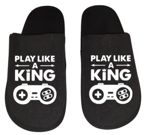 play like a king video game Gamer Gaming Men's Slippers / House Shoes slides dad husband father son gift Acupressure Slippers Benefits For Weight Loss