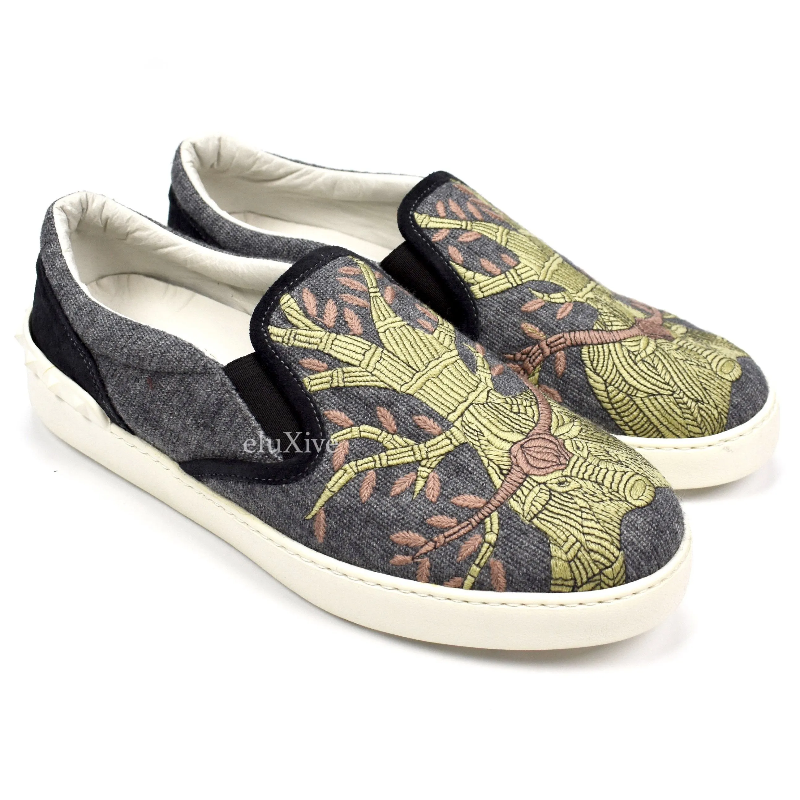 Christmas Socks And Slippers Valentino - Embroidered Tapestry Skate Sneakers