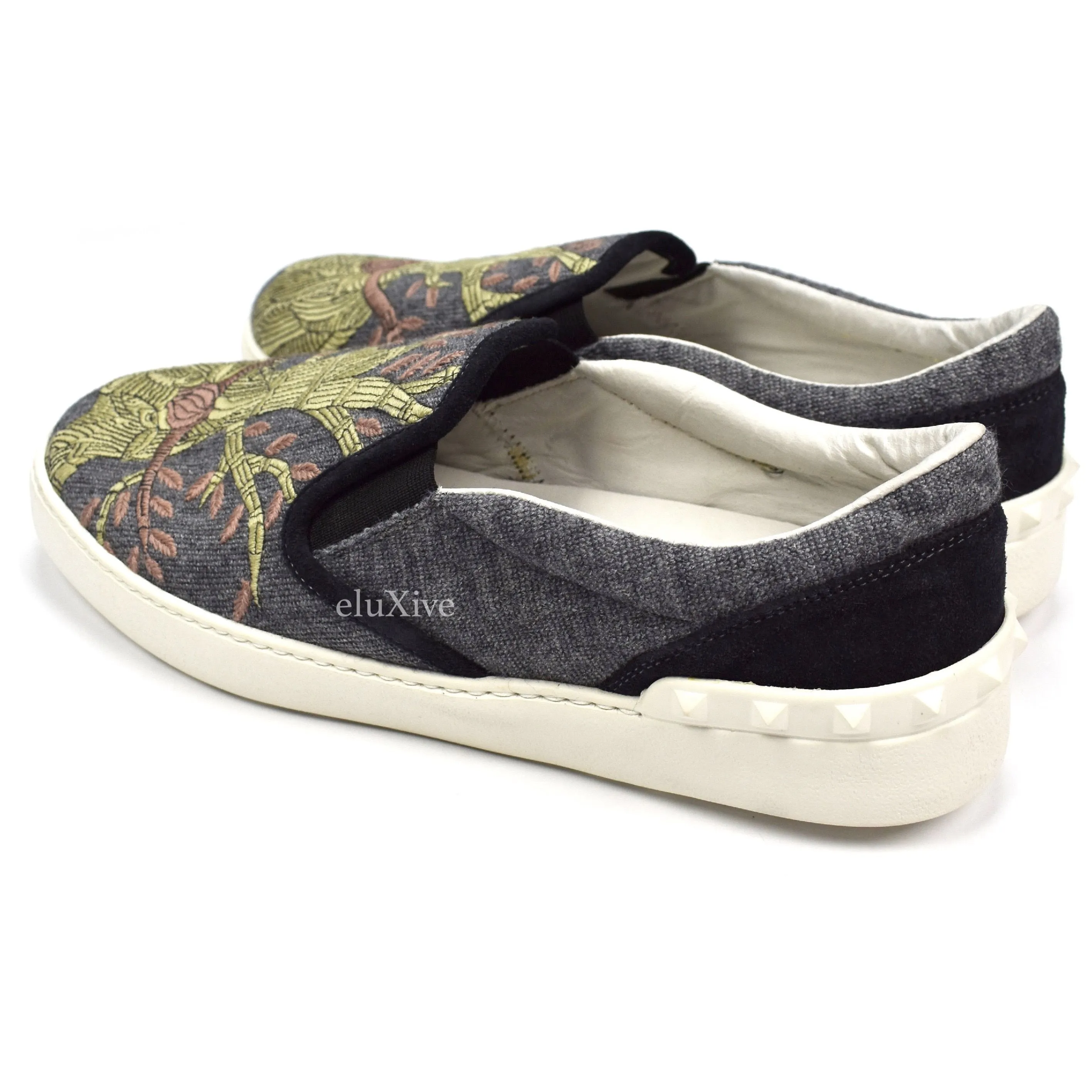 Valentino - Embroidered Tapestry Skate Sneakers Chaco Slippers